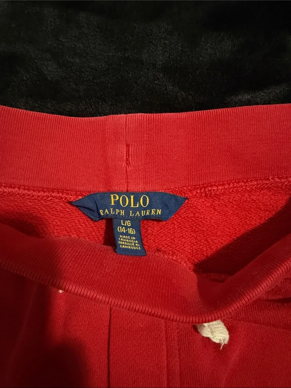 Polo by Ralph Lauren Red Kids Pull-On Sweatshorts with Drawstring